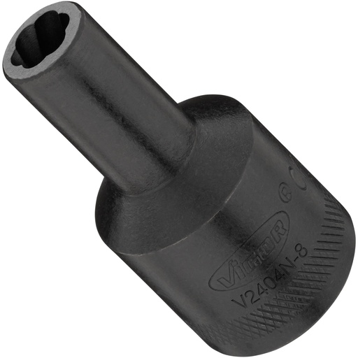 [V2404N-8] Extractor socket with spiral profile, size 8 mm (V2404N-8, VIGOR)