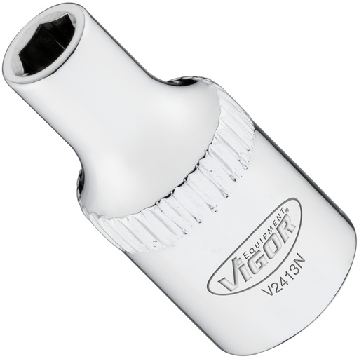 [V2413N] 6-point socket 1/4" 4 mm (V2413N, VIGOR)