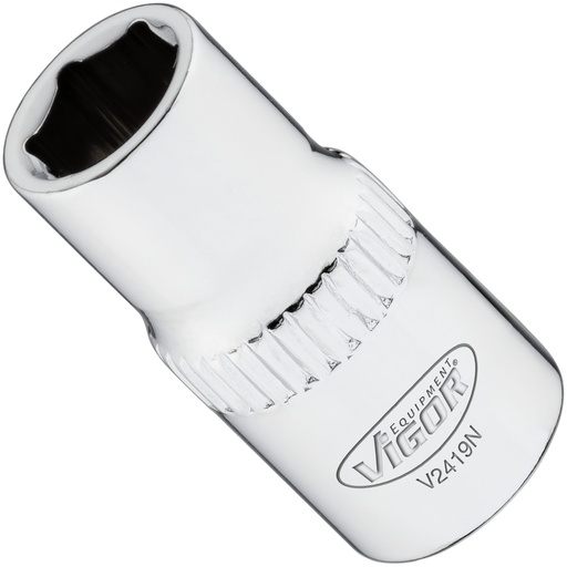 [V2419N] 6-point socket 1/4" 7 mm (V2419N, VIGOR)
