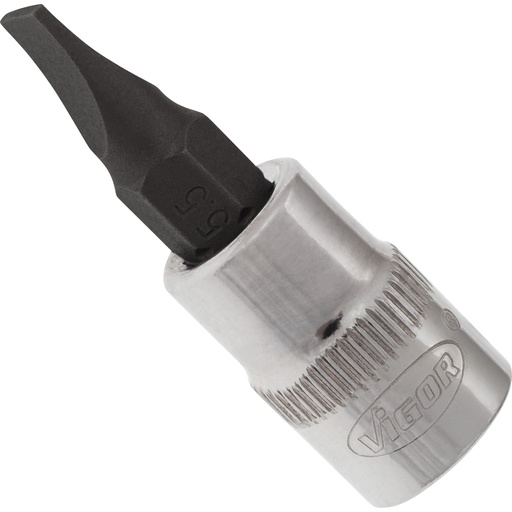 [V2428N] Bit socket 1/4 in. slotted 1 x 5.5 mm (V2428N, VIGOR)