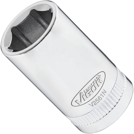 [V2561N] 6-point socket 1/2" 15 mm (V2561N, VIGOR)