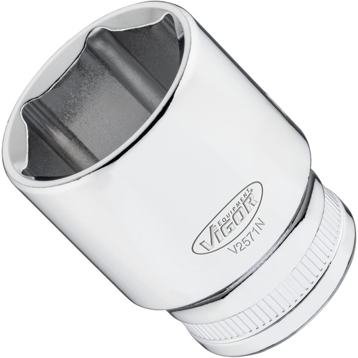 [V2571N] 6-point socket 1/2" 27 mm (V2571N, VIGOR)