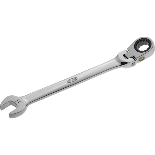 [V2807] Ratcheting combination wrench with swivel head, size 11 mm (V2807, VIGOR)
