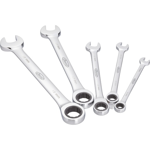 [V2820] Ratcheting combination wrench set, long, 5 pcs (V2820, VIGOR)