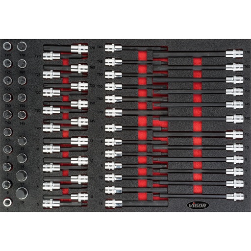 [V4727] Screwdriver socket set V4727, VIGOR
