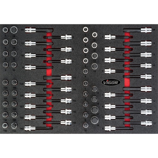 [V4753] Screwdriver socket set V4753, VIGOR