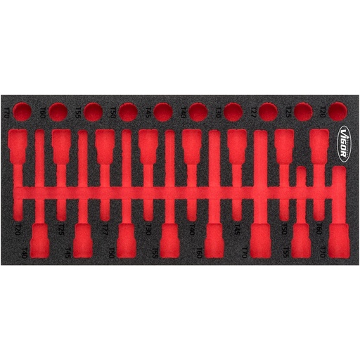 [V5095-L] Soft foam insert, empty V5095-L, VIGOR