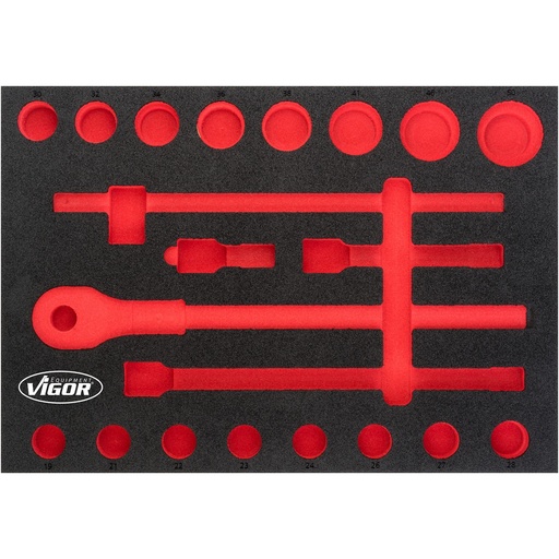 [V5109-L] Soft foam insert, empty V5109-L, VIGOR