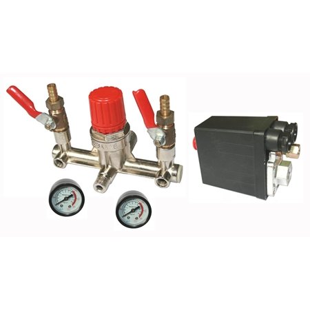 [MZBRKSJM01] ⬡ Regulator for compressor BM type with pressure switch and gauges. Spare part (MZBRKSJM01, MZB)