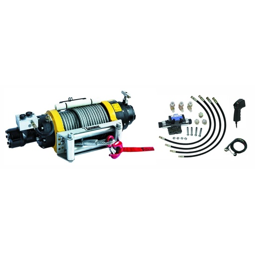 [CHWPRO22500R] ⬡ Hidraulinė gervė su radijo nuotolinio valdymo pultu 24V 22500 Lbs/10215 kg (CHWPRO22500R, T-MAX)