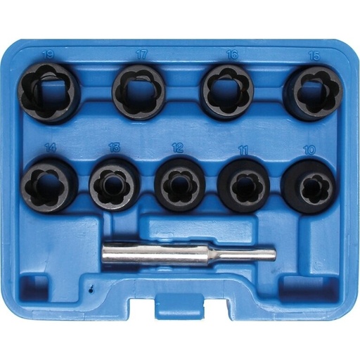 [AT8066] ⬡ Bolt extractor socket set 10 pcs, 1/2 in. drive (AT8066, ELLIENT TOOLS)