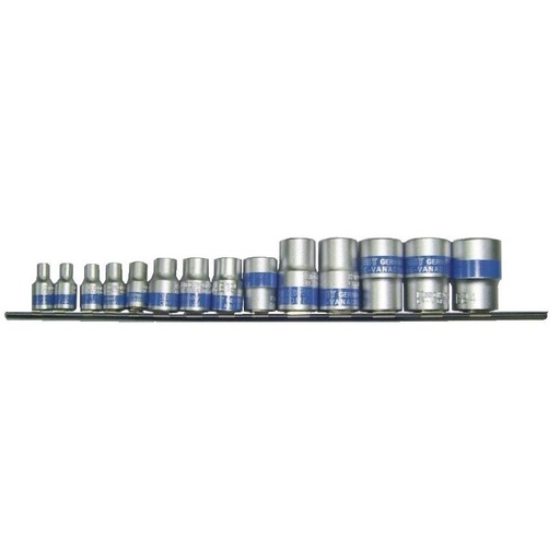 [KR30158014] ⬡ 1/4" + 3/8" + 1/2" E-galvučių rinkinys 14 vnt. (KR30158014, KINGROY)