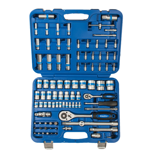 [KR094MDA12] ⬡ 1/4" + 1/2" Dr. Socket set 94pcs. 12pt (KR094MDA12, KINGROY)