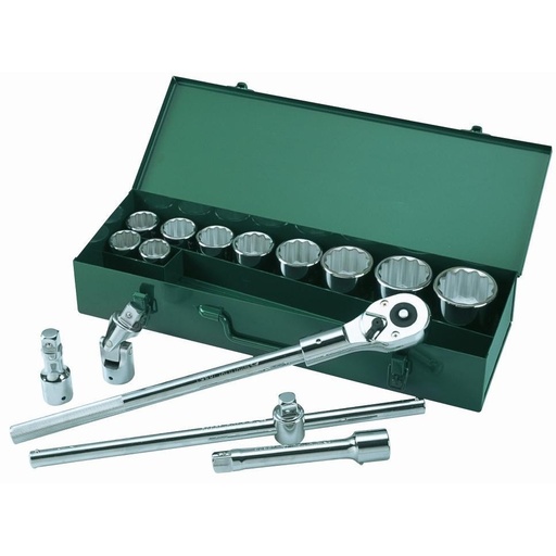 [S09015] ⬡ 3/4" Dr. Socket set 15pcs. (S09015, SATA)