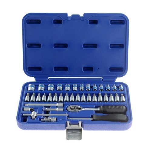 [KR038MDA] ⬡ 1/4" Sockets set 38pcs. (KR038MDA, KINGROY)