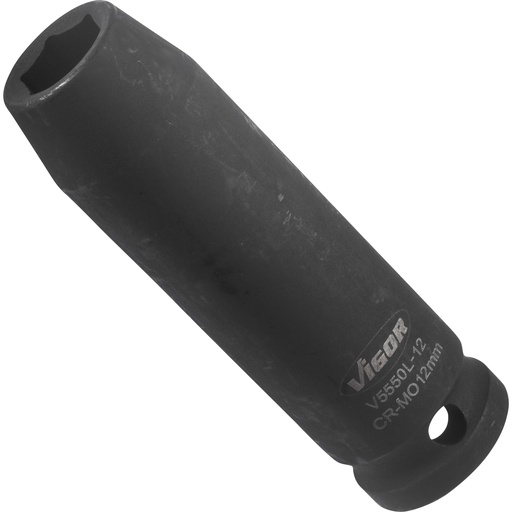 [V5550L-12] Impact wrench socket, long V5550L-12, VIGOR