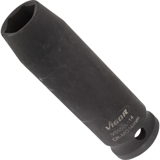 [V5550L-14] Impact wrench socket, long V5550L-14, VIGOR