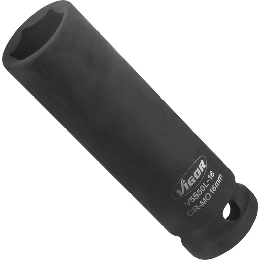 [V5550L-16] Impact wrench socket, long V5550L-16, VIGOR