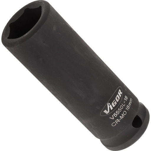 [V5550L-18] Impact wrench socket, long V5550L-18, VIGOR