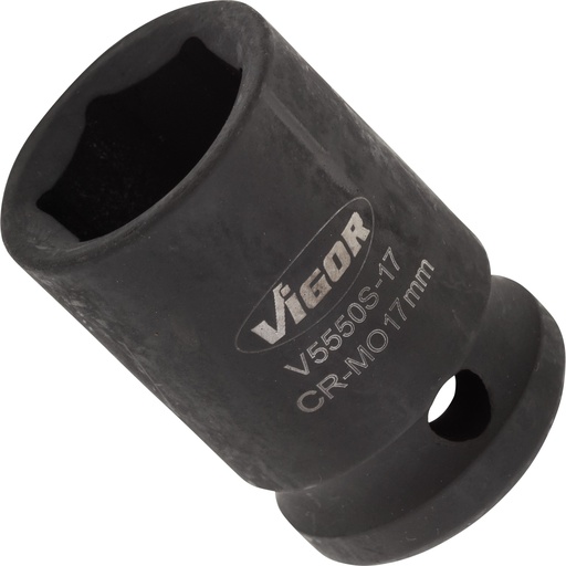 [V5550S-17] Smūginė galvutė 1/2 col., 17 mm, trumpa (V5550S-17, VIGOR)