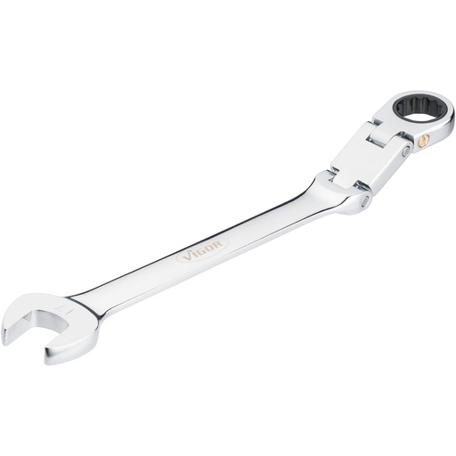 [V6752-17] Double-joint ratcheting combination wrench, 17 mm (V6752-17, VIGOR)