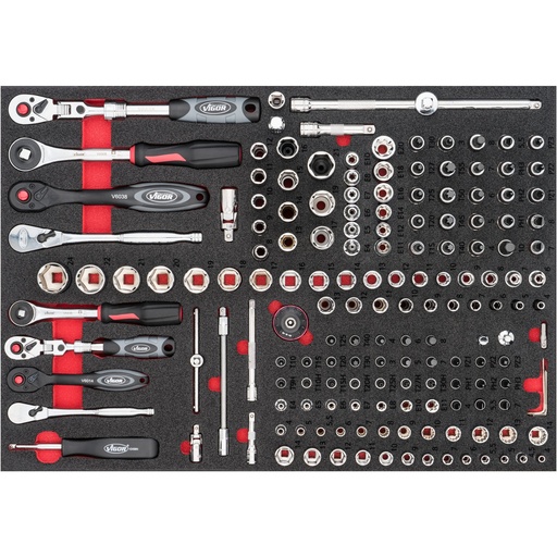 [V6821] Socket set, 165 pcs (V6821, VIGOR)