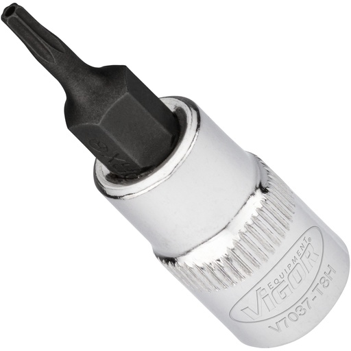 [V7037-T8H] Tamper-resistant bit socket TORX T8H, 1/4 in. (V7037-T8H, VIGOR)