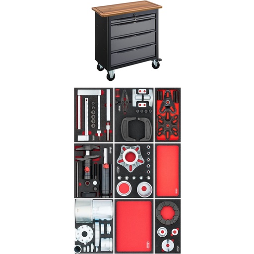 [V7280] Mobile work bench Series XL with specialty tool assortment (V7280, VIGOR)