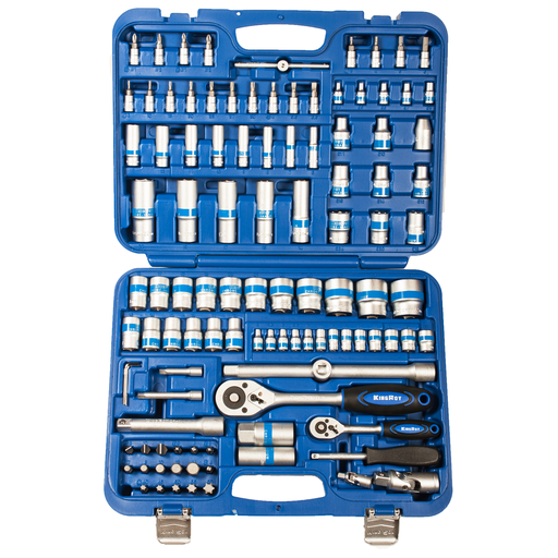 [KR108MDA12] ⬡ 1/4" + 1/2" Dr. Socket set 108pcs. 12pt (KR108MDA12, KINGROY)