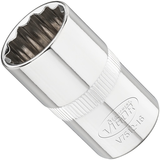 [V7512-16] Socket 12-point 1/2 in. 16 mm (V7512-16, VIGOR)
