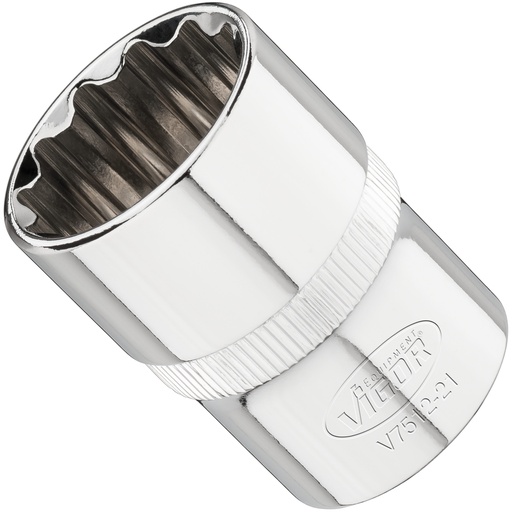 [V7512-21] Socket 12-point 1/2 in. 21 mm (V7512-21, VIGOR)