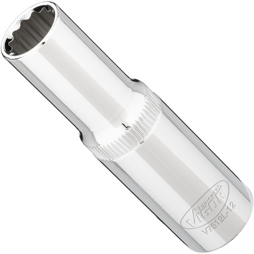 [V7512L-12] Socket, long 12 mm, 1/2 inch V7512L-12, VIGOR