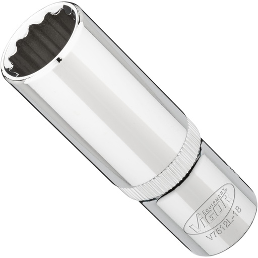 [V7512L-18] Long socket 18 mm, 1/2 in. V7512L-18, VIGOR
