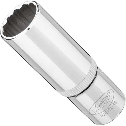 [V7512L-19] Ilga galvutė 19 mm, 1/2 col. V7512L-19, VIGOR