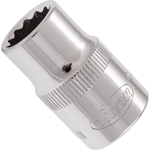 [V7538-10] Dvylikakampė galvutė 10 mm, 3/8 col., V7538-10, VIGOR