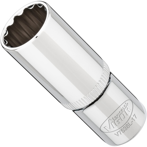 [V7538L-17] Socket, long ∙ 3/8 in. ∙ 17 mm (V7538L-17, VIGOR)