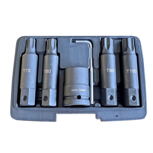 [SW1013] ⬡ 3/4" Smūginių antgalių rinkinys (TORX) 6vnt. (SW1013, ELLIENT TOOLS)