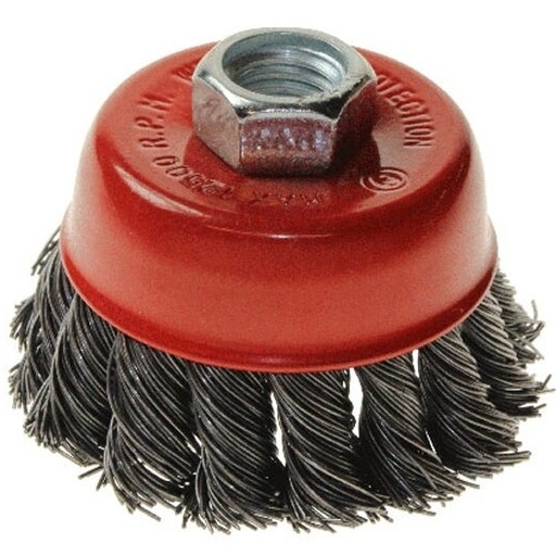 [YL110100] ⬡ Twisted knot bowl cup wire brush Ø 100mm (YL110100)