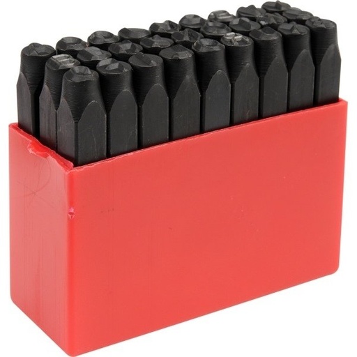 [YT6862] ⬡ Letter punch stamp set 6mm, 27pcs (YT6862, YATO)