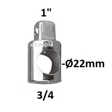 [CL203201] ⬡ 3-way adapter 3/4" - 1" (CL203201, CHANGLU TOOLS)