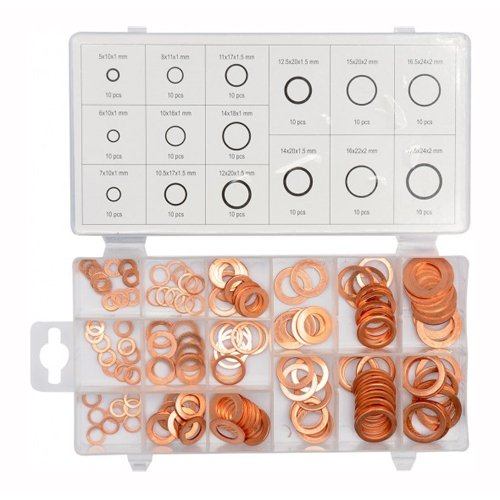 [KR6043] ⬡ Copper washer set 150pcs (KR6043)