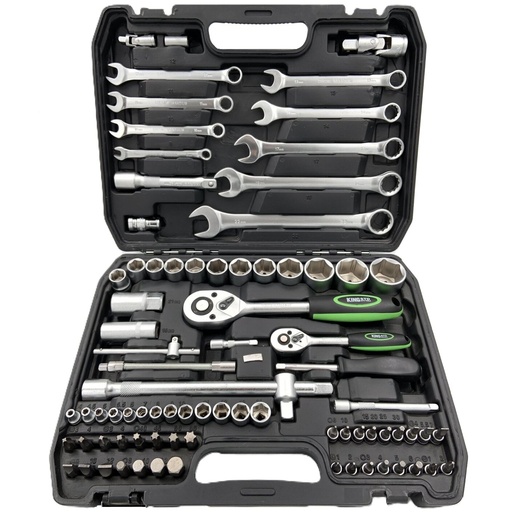 [KRKSD082] ⬡ 1/4" + 1/2" Dr. Socket wrench set 82pcs. (KRKSD082)