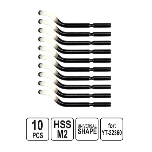 [YT22361] ⬡ Spare blades for deburring tool, 10pcs (YT22361, YATO)