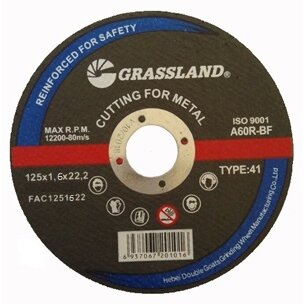 [FAC1251622] ⬡ Cut-off wheel 125x1.6x22.2 41. Metal and steel (FAC1251622, GRASSLAND)