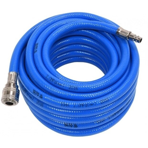 [YT24225] ⬡ PVC air hose with quick couplers Ø10 x 14 mm, 20 m (YT24225, YATO)