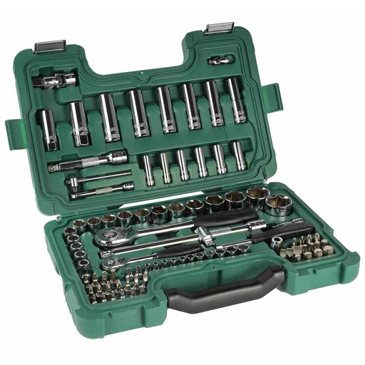 [ST09013SJ] ⬡ 1/4" + 1/2" galvučių rinkinys 88 vnt. (ST09013SJ, SATA)