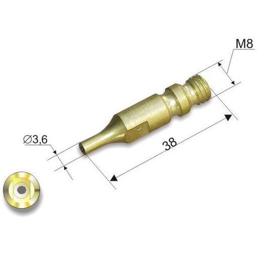 [150PDMN4] ⬡ Cutting nozzle No. 4 (50-100 mm) for gas cutting torch 150 P (150PDMN4, DONMET)