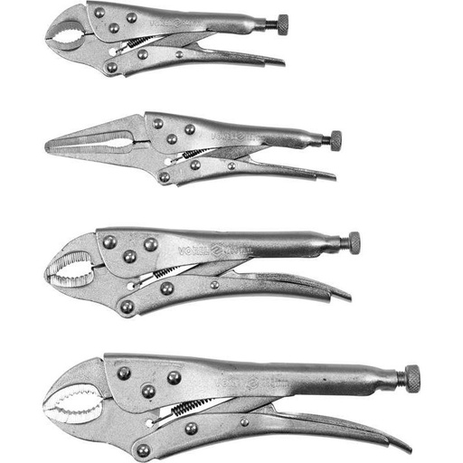 [44110] ⬡ Locking pliers set 4 pcs 140/165/180/225 mm (44110)