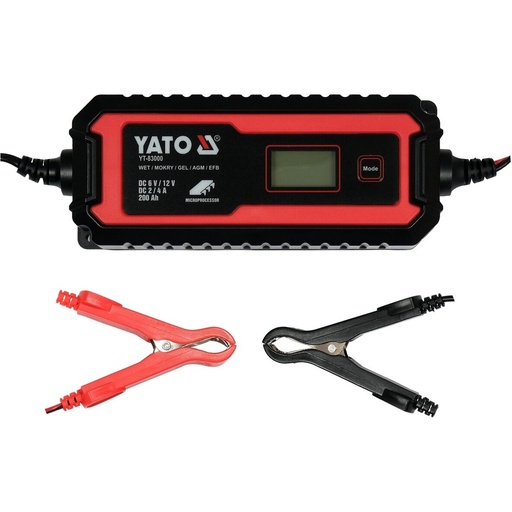 [YT83000] ⬡ Electronic battery charger 6/12 V 2/4 A 200 Ah (YT83000, YATO)