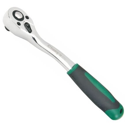 [CL305601] ⬡ Greito atleidimo terkšlė 1/2" išlenkta, L=260 mm, 72 dantys (CL305601, CHANGLU TOOLS)
